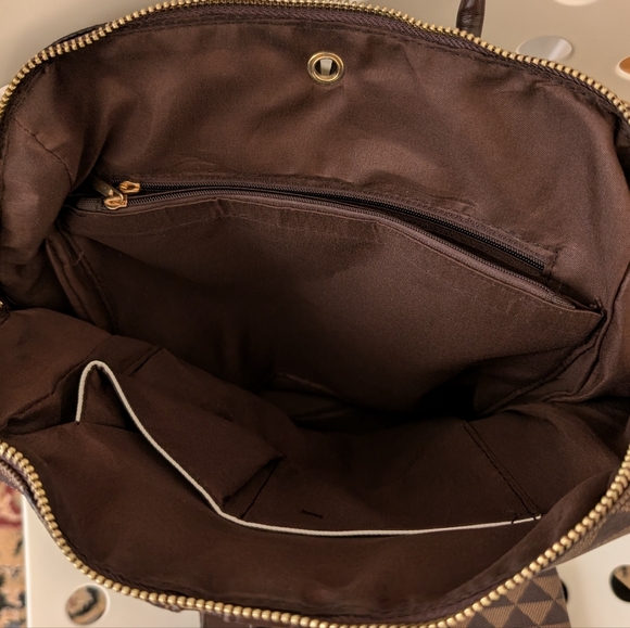 Brown Geometric Pattern Backpack - Picture 3 of 5